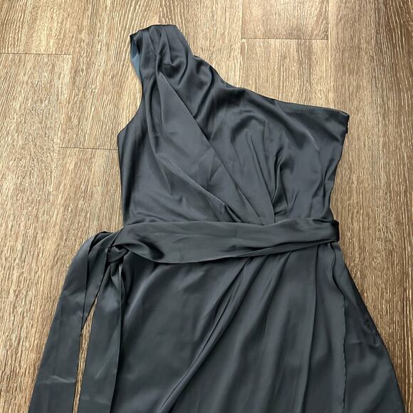 Baltic Born Teal One-Shoulder Midi Dress - Picture 3 of 16